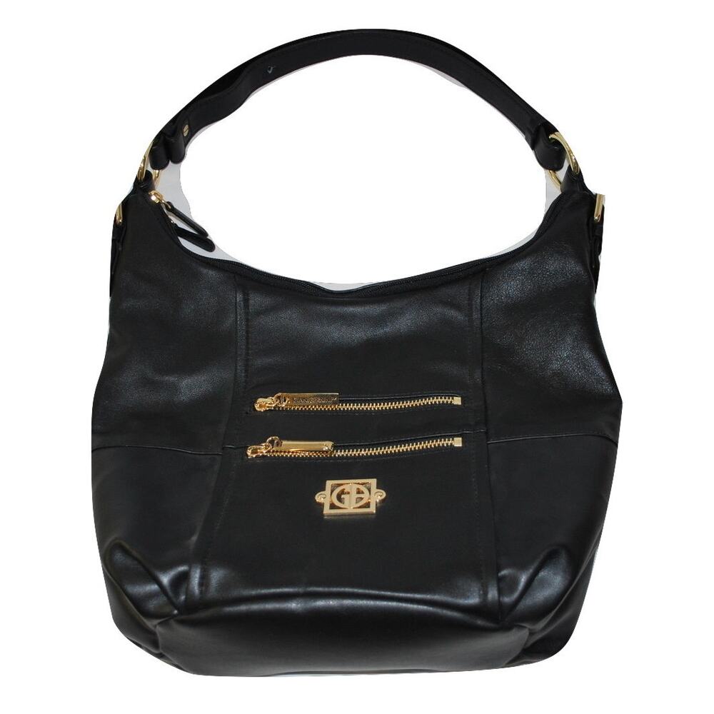 Like New Womens Black Nappa Leather Handbag - Bernini